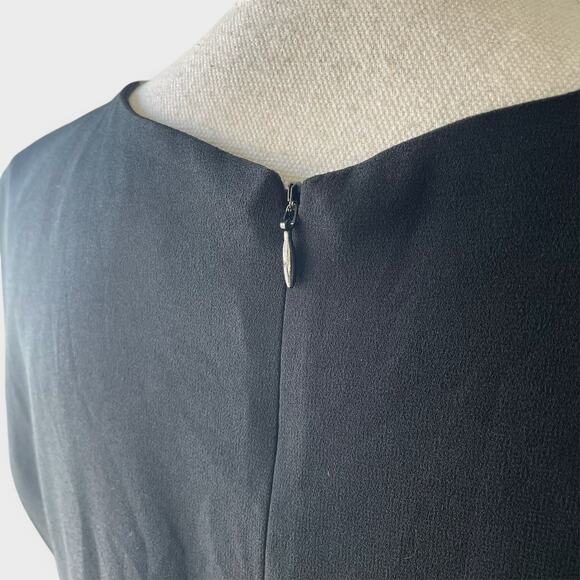 M.M. Lafleur The Taylor Dress Black Twist Front Crew Neck Sleeveless Size 1X +1 - Picture 9 of 14